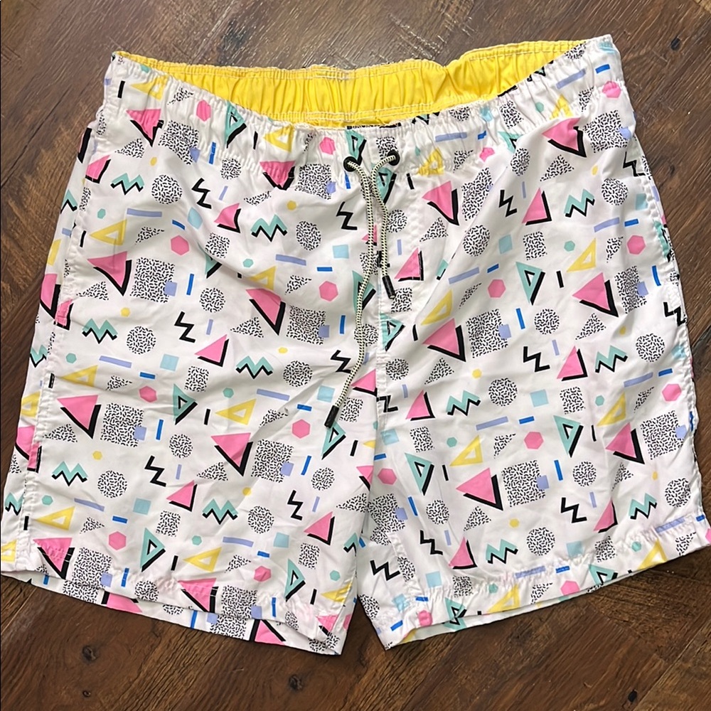 Colorful Geometric Patterned Shorts